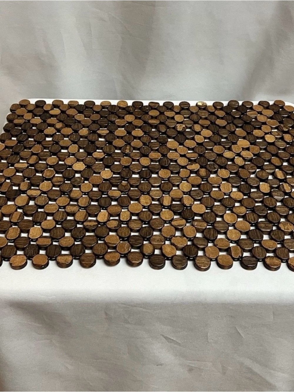 Set of 5 Wood Bead Placemats Brown Wooden Disc Table Mats
Boho Farmhouse Decor - Picture 5 of 6